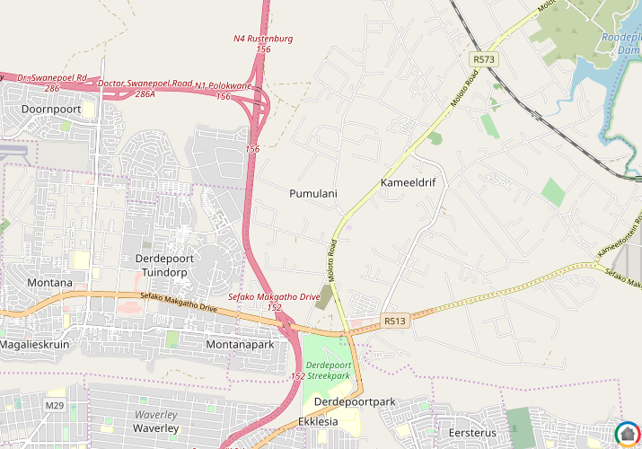 Map location of Pumulani AH